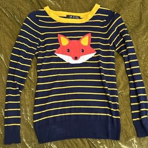 ModCloth Fox striped Sweater XS